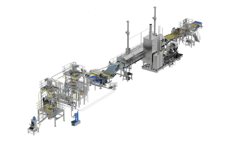 Components of a Turnkey Baked Potato Chips Production Line